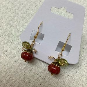 🌸Czech Glass Pumpkin Earrings